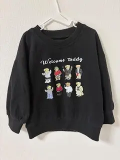 美品Welcome Teddy トレーナー ブラック　100