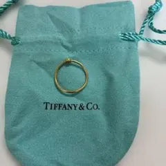 TIFFANY&Co. ダブルワイヤーリング 5P ダイヤモンド K18YG - メルカリ