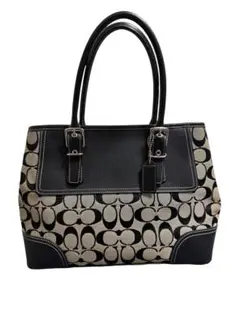 COACH コーチ シグネチャー ハンドバッグ ブラック