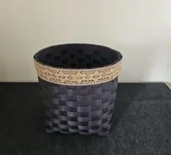 現品限り　エコクラフト　レース付きごみ箱　かご