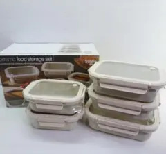 Sefdia セラミック保存容器 5個セット クリーム タッパー