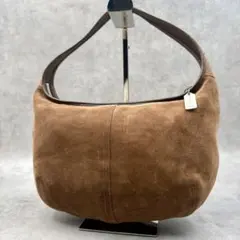 コーチ スエード エルゴ ショルダーバッグ ブラウン ホーボー