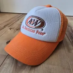 A&W メッシュキャップ オレンジ 帽子 エーアンドダブリュ　ユニセックスのサムネイル
