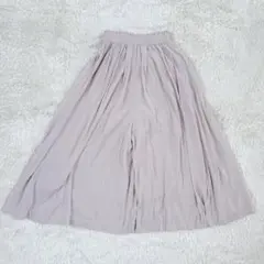 ロペピクニック ワイドフレアパンツ 裏地付き ピンクベージュ S【C092】
