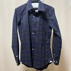ORIHIKA GARAGE ネイビー チェックシャツ S