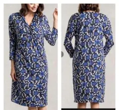 ケイミー　【裏起毛】つきのひかり　ネックツイストワンピース