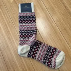 Tabio 多色幾何学模様ソックス 25-27cm