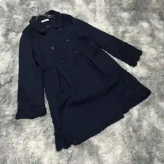 ✨INGEBORG✨インゲボルク　ネイビー ダブルブレスト ロングコート　 M