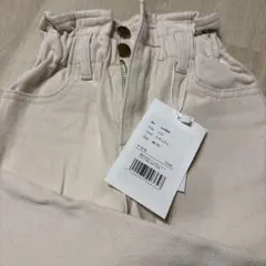 アイボリー 110サイズ ボタン付きパンツ