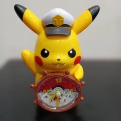 キャプテンピカチュウ おしゃべり目覚まし時計 付録 電池入 高さ約16.5cm