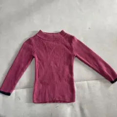 アプレレクール　ハイネック　タートル　長袖リブニット　90 ピンク　女の子
