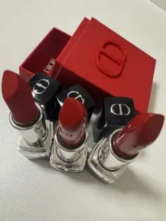 Dior Rouge Dior ミニリップスティック3本セット⭐️ 3 Mini Rouge Dior Lipsticks in a Makeup Set | DIOR VN