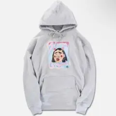 即時発送black pink マイメロディ L ハート型プリント パーカー - メルカリ