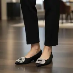 ZARA ビジュー付き フラットシューズ 36（約23cm） アウトレット未使用のサムネイル