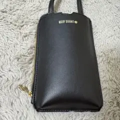 MARY QUANT スマホショルダーバッグ ブラック