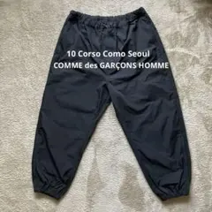COMME des GARÇONS HOMME 黒ポリエステルパンツ M