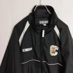 CCM ナイロンジャケット ジップアップ ブラック ラグラン メンズXL