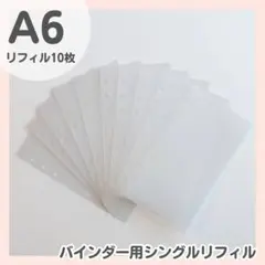 ◎ A6 リフィル10枚 アクリルバインダー ファイル 貯金 saving220