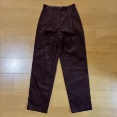 CLANE ボルドー コーデュロイテーパードパンツ