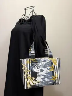 大相撲　立浪部屋　相撲　浴衣　反物　和柄　粗布　横長トートバッグ　鯉