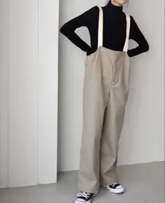 【canal jean】RCW ハイウエストウォームサロペット