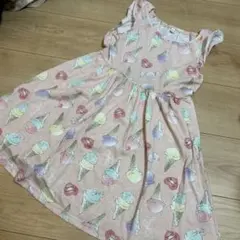 (5月27日まで/最終価格)アイスクリーム柄 ノースリーブワンピース 130cm