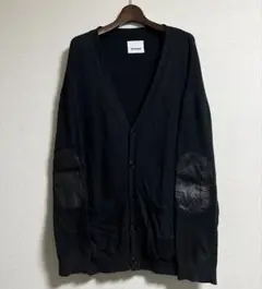 MYTHINKS マイシンクス　レザー　エルボーパッチ　カーディガン