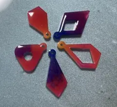 ハンドメイド レジン ペンダントトップ 5個セット