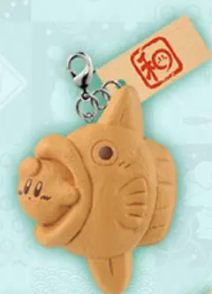 新品星のカービィ 一番くじ和F賞ちょこんと和菓子か－びぃチャ－ム魚型キーホルダー