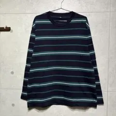 00s OLD UNIQLO ボーダー ロンt XL アーカイブ 短丈