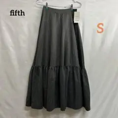 7n128 fifth フィフス グレー ロング フレアー スカート