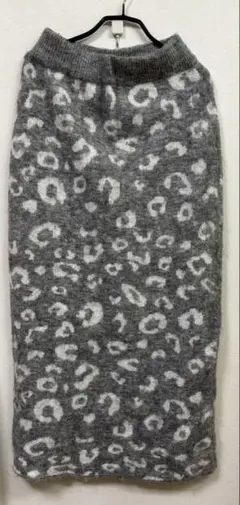 titivate ヒョウ柄タイトスカート Lサイズ グレー