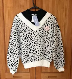 しまむら　レオパード柄 重ね着風トップス 150㌢