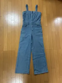 GU ストラップ付きオーバーオールライトブルー