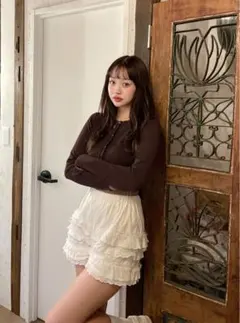 GRL グレイル ニットカーディガン ブラウン