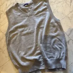 CONOMi plus グレー ニットベスト LL