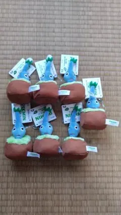 PIKMIN ピクミン 引っこ抜き ぬいぐるみマスコット 青 7点セット