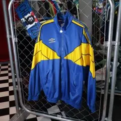 90s UMBRO トラックジャケット　ブルー×イエロー アンブロ