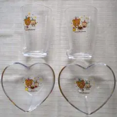 リラックマ グラスとハート型皿 セット