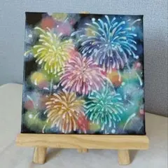 花火　アクリル絵画