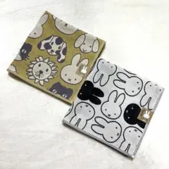新品⭐︎ミッフィー 大判ガーゼハンカチ ランチョンマット イエロー×ホワイトのサムネイル