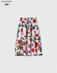 marimekko uniqlo リネンブレンドスカート