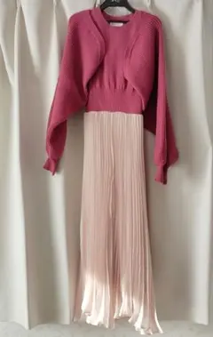 ジルバイジルスチュアート　プリーツドッキングワンピボレロ