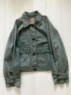 GAP 革タグ　ミリタリージャケット