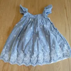 next ストライプ刺繍ワンピース 12-18ヶ月86cm