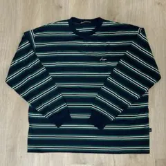 Kappa (カッパ) 長袖 Tシャツ ボーダー グリーン Lサイズのサムネイル