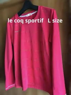 値下　美品⭐️le coq sportif ピンク 長袖Tシャツ　スポーツのサムネイル
