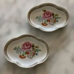Adam＆Eve たち吉 花柄ミニ皿　2枚セットのサムネイル
