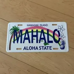 ハワイアンデザイン ライセンスプレート MAHALO