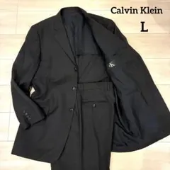 美品✨Calvin Klein セットアップ スーツ チャコールグレー 無地 L